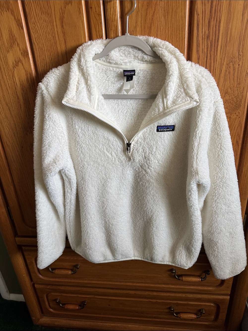 Patagonia Women’s Cream Sherpa Half-Zip Pullover